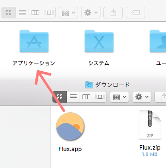 Mac版f.luxのインストール方法