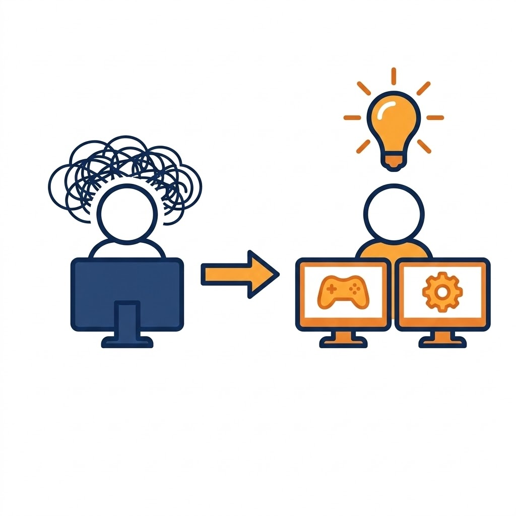 創造へシフトするデュアルモニター